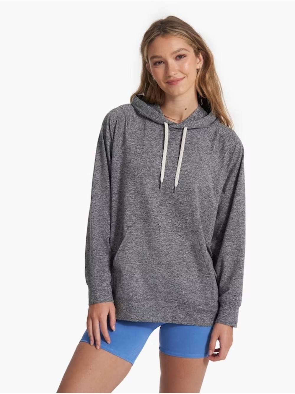 Vuori Women's Halo Oversized Hoodie DreamKnit Heather Grey Size M EUC